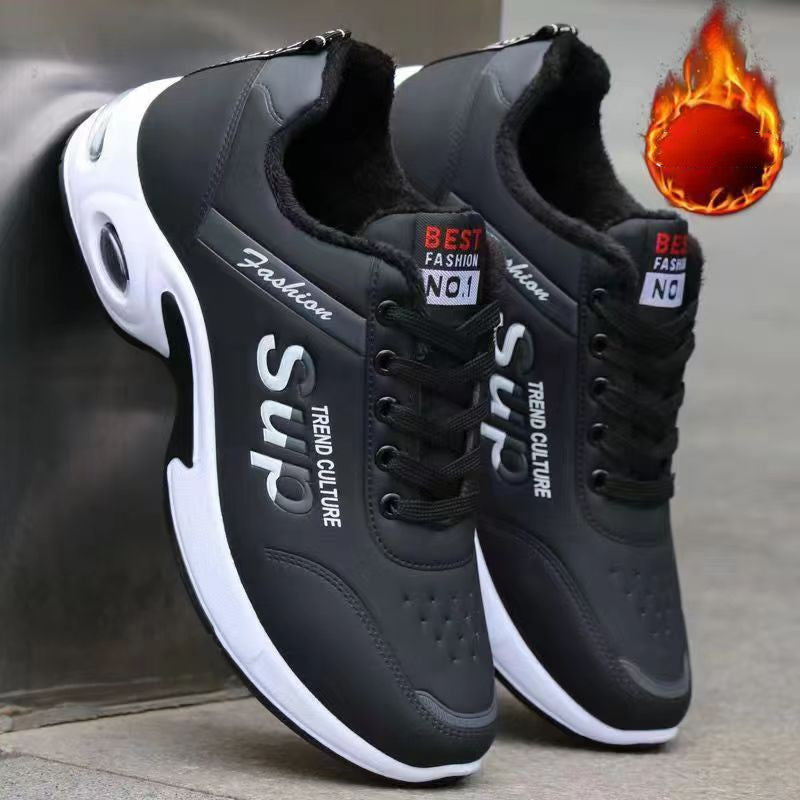 Mesh Slip On Air Cushion Shoes For Men Outdoor Breathable Lace-up Sneakers Csual Lightweight Running Sports Shoes