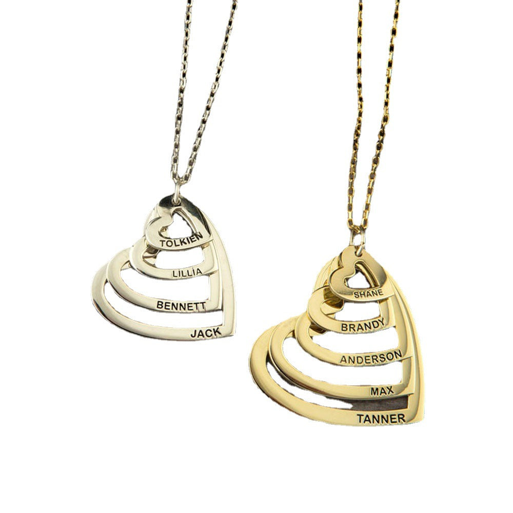 Personalized Multi-love Name Pendant Necklace