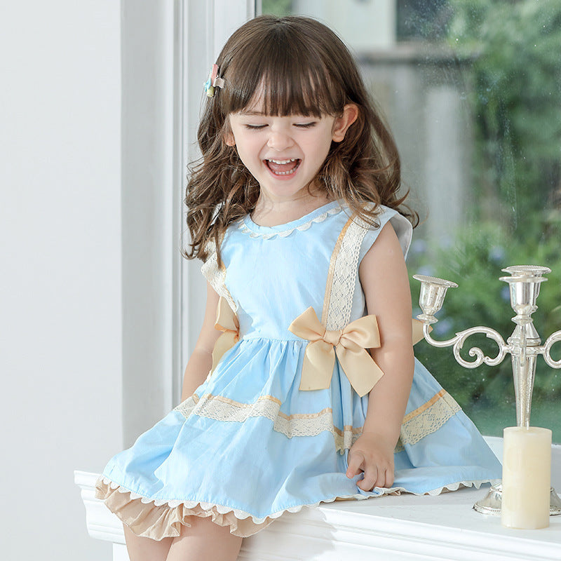 Two-piece Children's Dress With Puffy Palace Style Dress