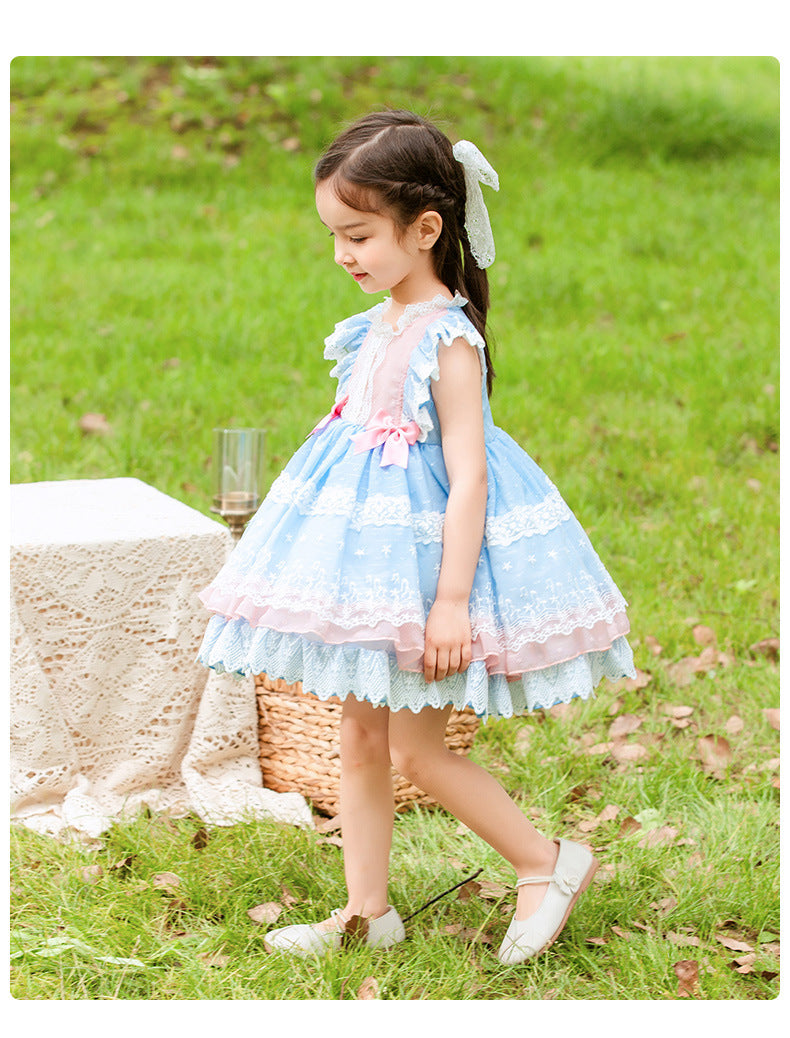 Girls' Wear Lolita Lolita Princess Vest Skirt Children's Mesh Tutu Skirt