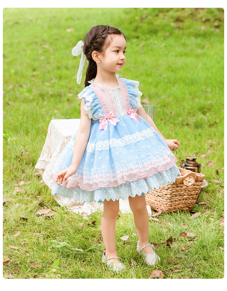 Girls' Wear Lolita Lolita Princess Vest Skirt Children's Mesh Tutu Skirt