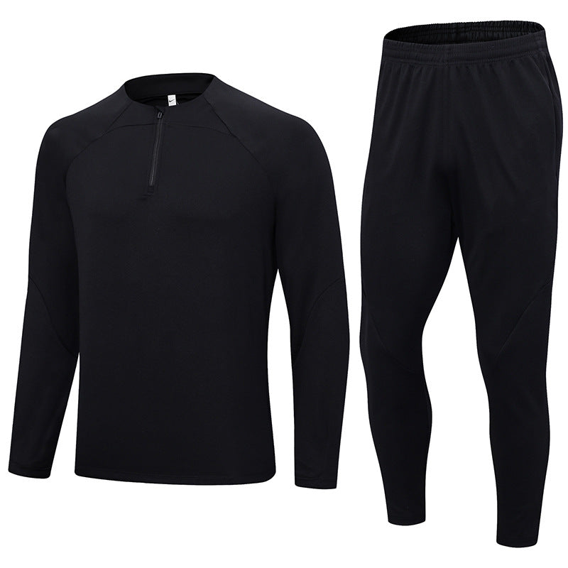 Half Pull Long Sleeve Soccer Jersey Training Clothes Outfit