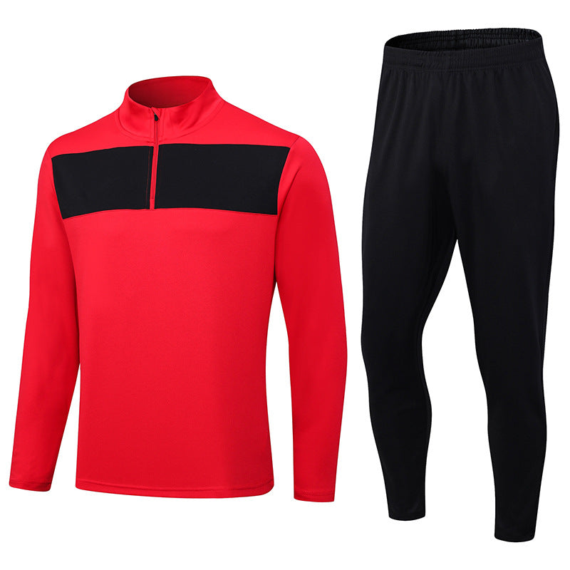 Half Pull Long Sleeve Soccer Jersey Training Clothes Outfit