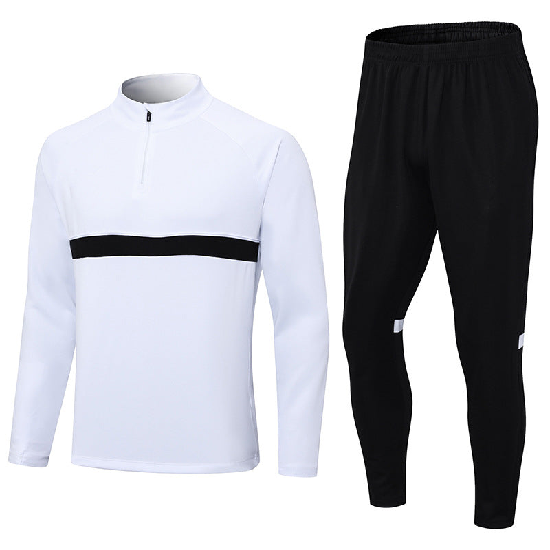 Half Pull Long Sleeve Soccer Jersey Training Clothes Outfit