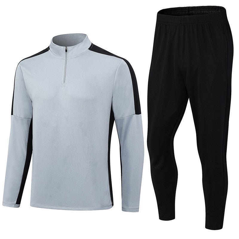 Half Pull Long Sleeve Soccer Jersey Training Clothes Outfit