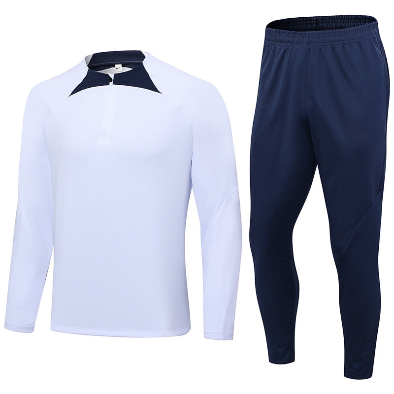 Half Pull Long Sleeve Soccer Jersey Training Clothes Outfit