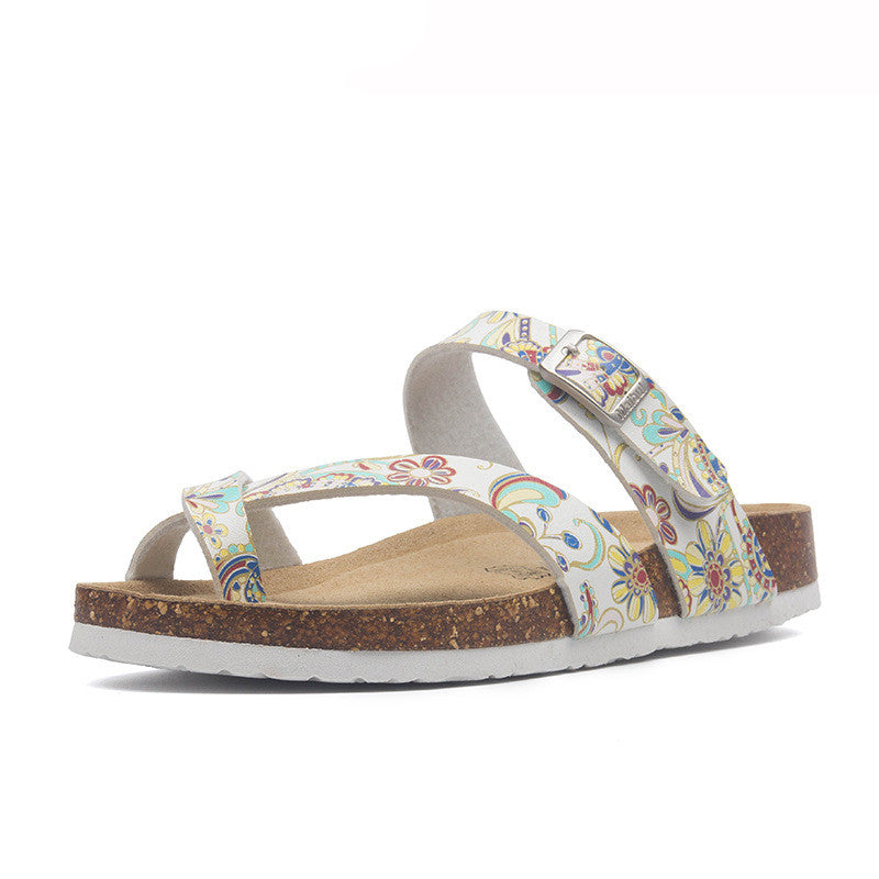Flat-bottomed Non-slip Cork Slippers, Same Style For Men And Women