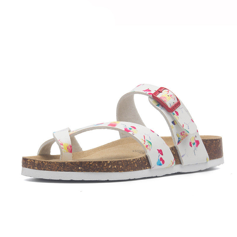 Flat-bottomed Non-slip Cork Slippers, Same Style For Men And Women