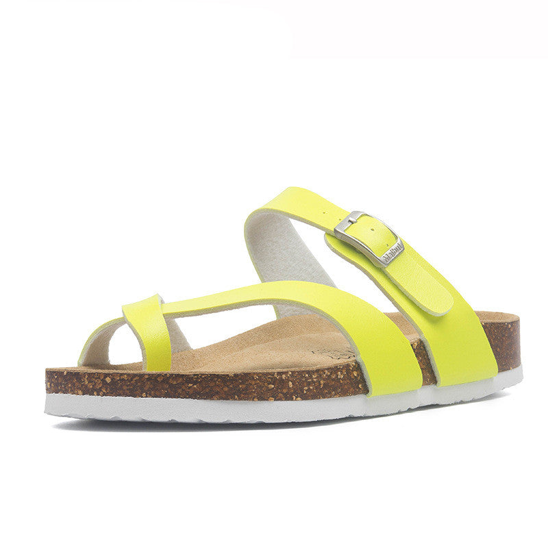 Flat-bottomed Non-slip Cork Slippers, Same Style For Men And Women