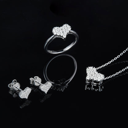 Love Pendant At First Sight Multi-diamond Micro-inlaid Necklace S925 Silver Accessories