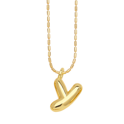 Ornament 26 English Letters Pendant Necklace Minority All-match Gold Plated Hip Hop Clavicle Chain