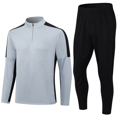 Half Pull Long Sleeve Soccer Jersey Training Clothes Outfit
