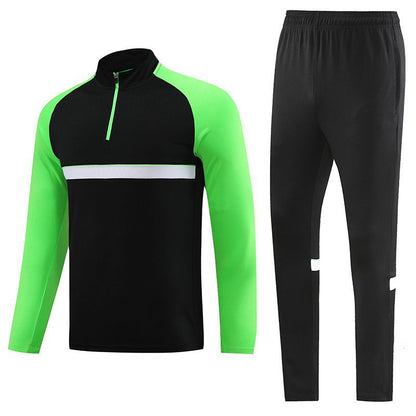 Half Pull Long Sleeve Soccer Jersey Training Clothes Outfit