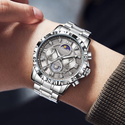 Men's Multi-functional High-grade Quartz Watch Waterproof Luminous