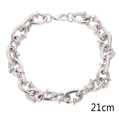 Hip Hop Trend Rap Rap Accessories Nail Personality Nightclub Exaggerated Trendy Men's Bracelet